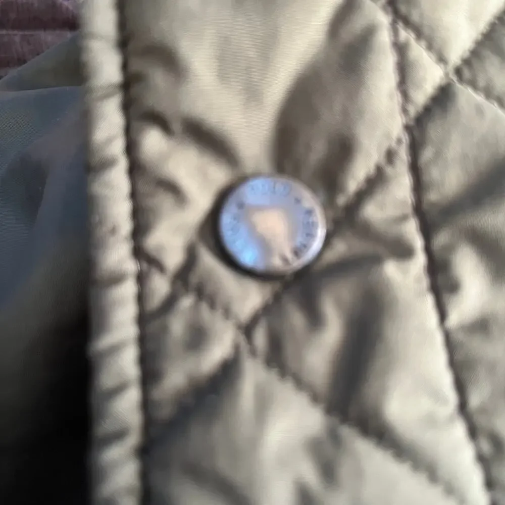 Polo Ralph Lauren Hagan Boys Quilted Barn Jacket Olive Corduroy Trim Sz 6 Preppy